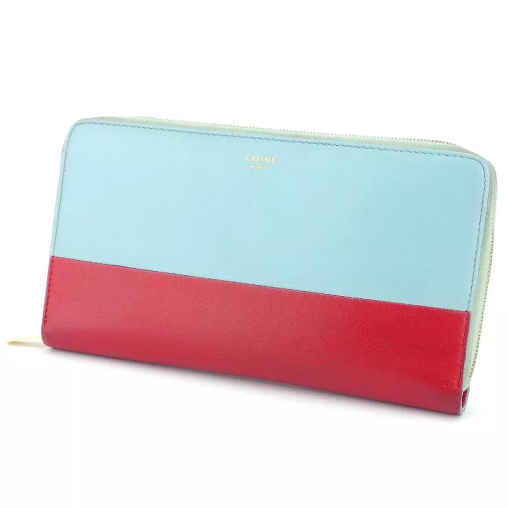 CELINE wallet by color leather Authentic used